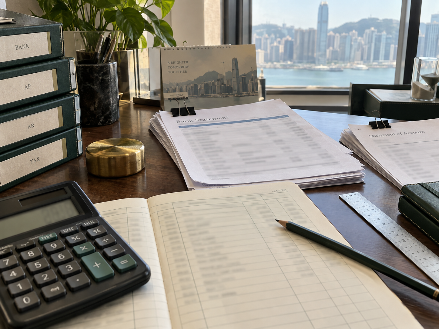 審計帳冊、銀行月結單與計算機